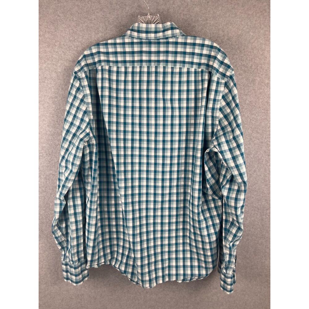 J Crew Shirt Mens XL‎ Blue Checks Plaid Long Sleeve Button Down Preppy Classic - Picture 5 of 9